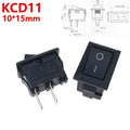 5/20/100Pcs KCD1 Boat-shape Switch 2Pin Power Switch ON-OFF Snap-in Rocker Switch KCD Switches kcd1 10*15mm/15*21mm