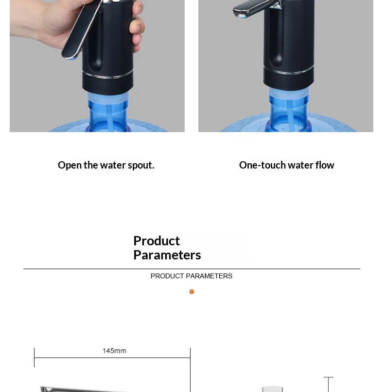 Electric Folding Water Pump Bucket Automatic Water Dispenser Small Portable Outlet For Home Kitchen Drinking Bottle