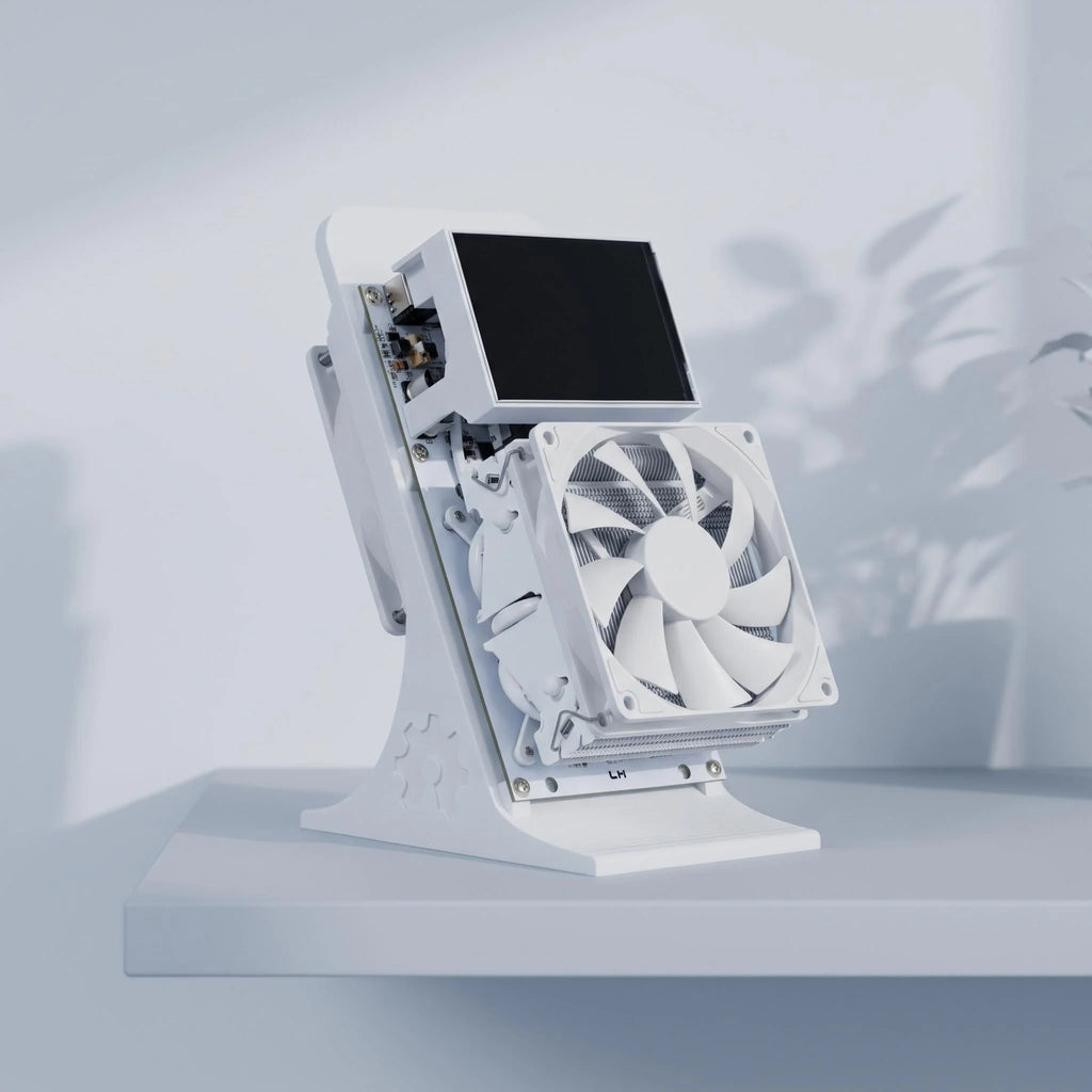 yysluping Dual-Fan Bitcoin Miner with LCD Screen - Open-Source ASIC Miner, Low Noise for Home Mining Built-in small display