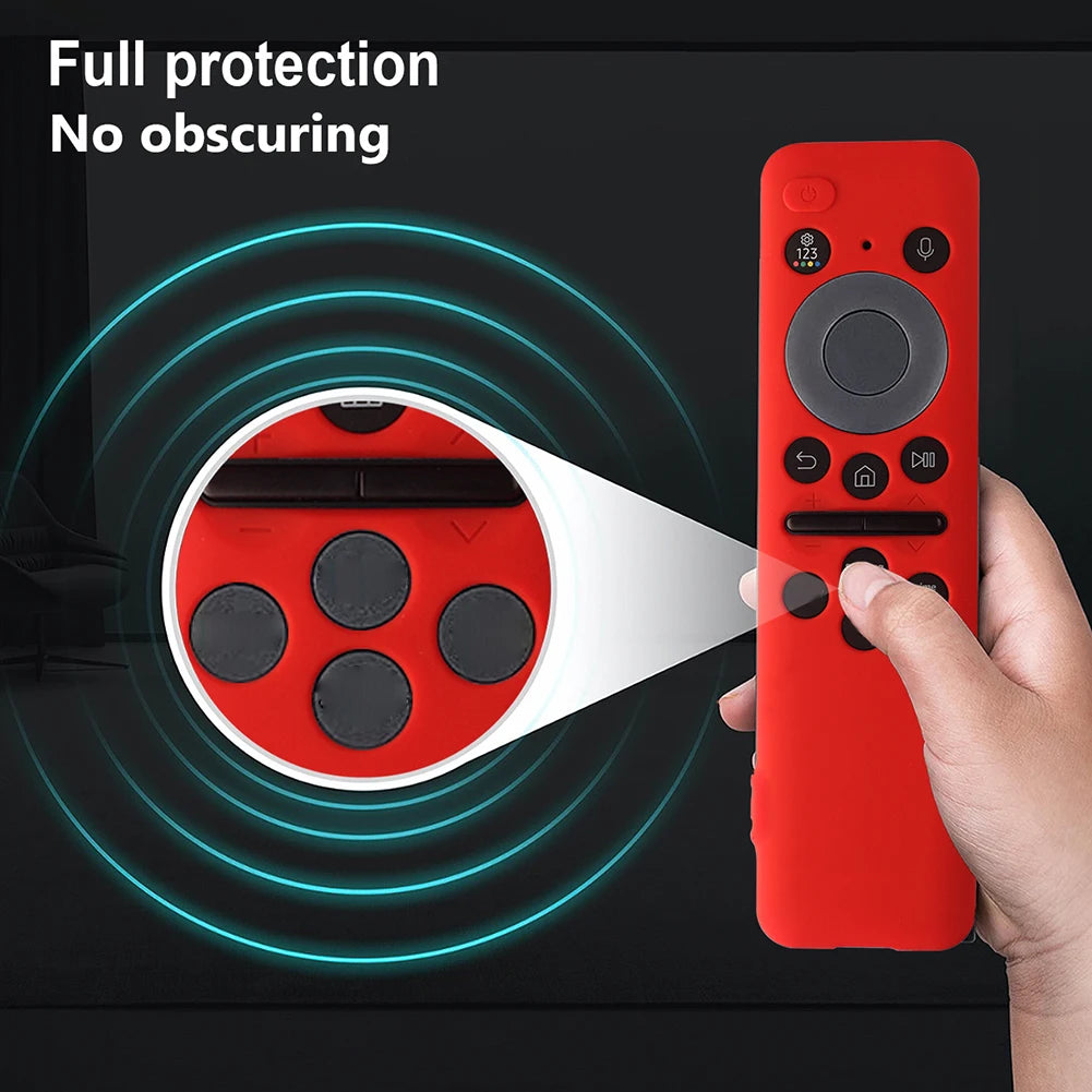 For Samsung BN59-01432A 01432B Remote Control Silicone Protective Case Shockproof Anti-Slip Smart TV Soft Sleeve with Lanyard