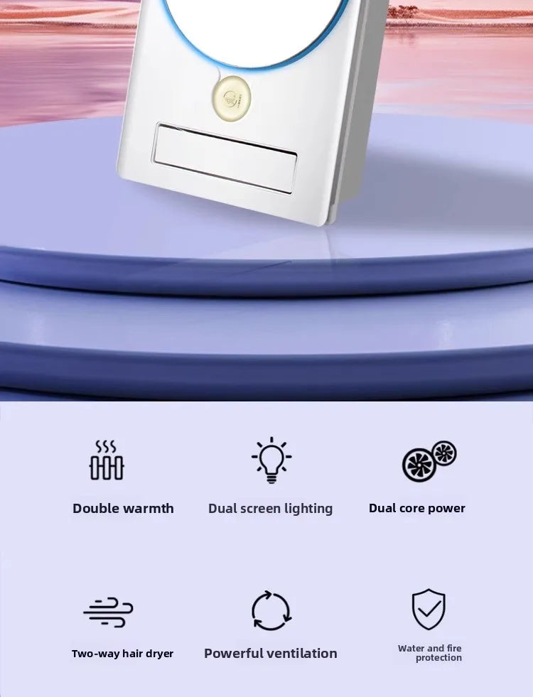 220V Smart Touch Wind Heating Bathroom Heater, 3-in-1 Integrated Ceiling Exhaust Fan & Light LYH