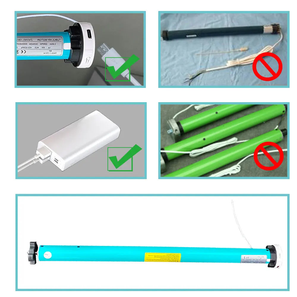 LifeLibero Tuya Zigbee Battery Window Blinds Smart Curtains Motor Roller Blind Automatic Wire Free Tubular Blind For37 38mm Tube