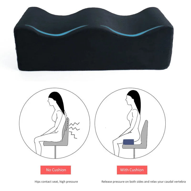 High Rebound Foam Buttock Pillow BBL Seat Cushion Relief Waist Pain Butt Lift Cushion Home and Office Sofa Lounge Chairs Pad