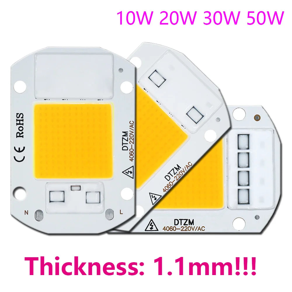 LED Chip COB 50W LED Bulb High Power LED 220V 10W 20W 30W 5W Light Bulbs Lamp 220V LED Matrix for Outdoor Floodlight Spotlight