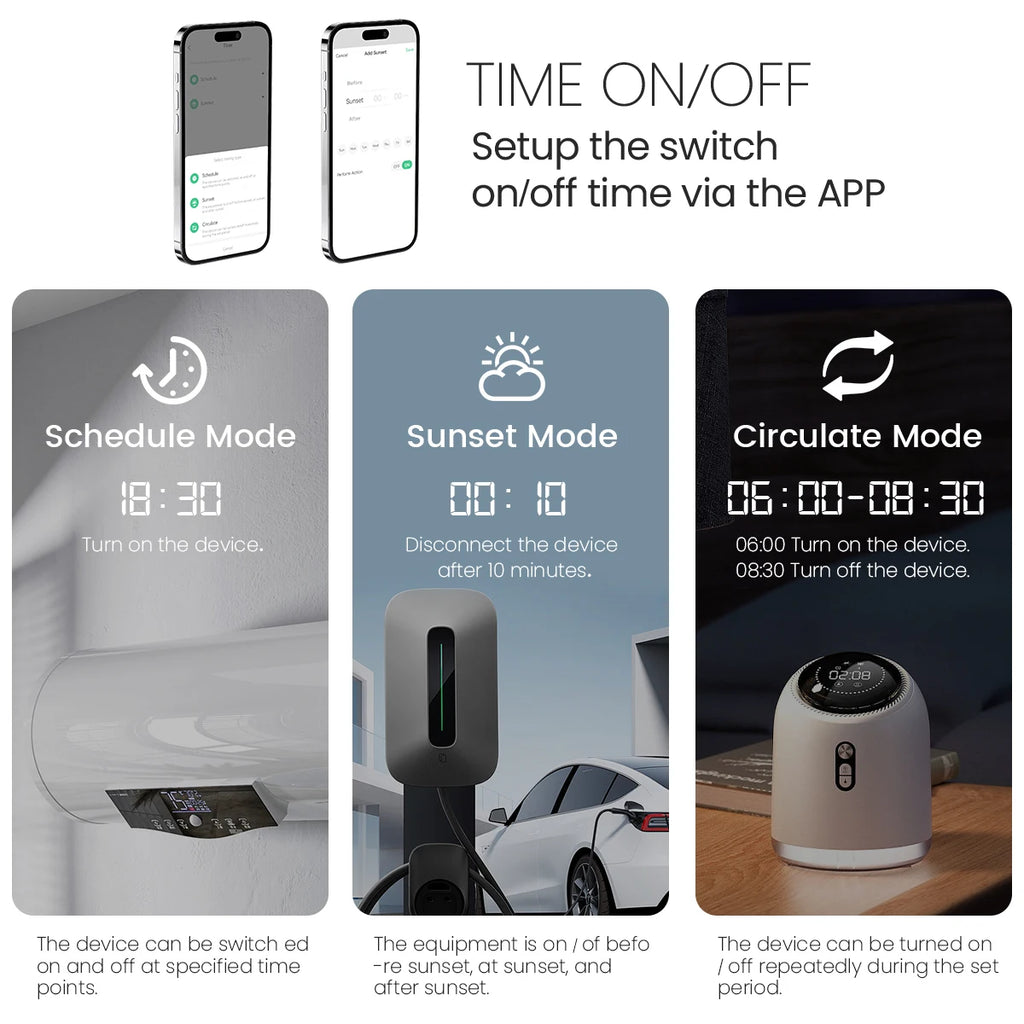 Tuya WiFi Circuit Breaker Smart 1P+N 63A  MCB Timer Power Energy kWh Voltage Current Meter Protector Voice Remote Control Switch