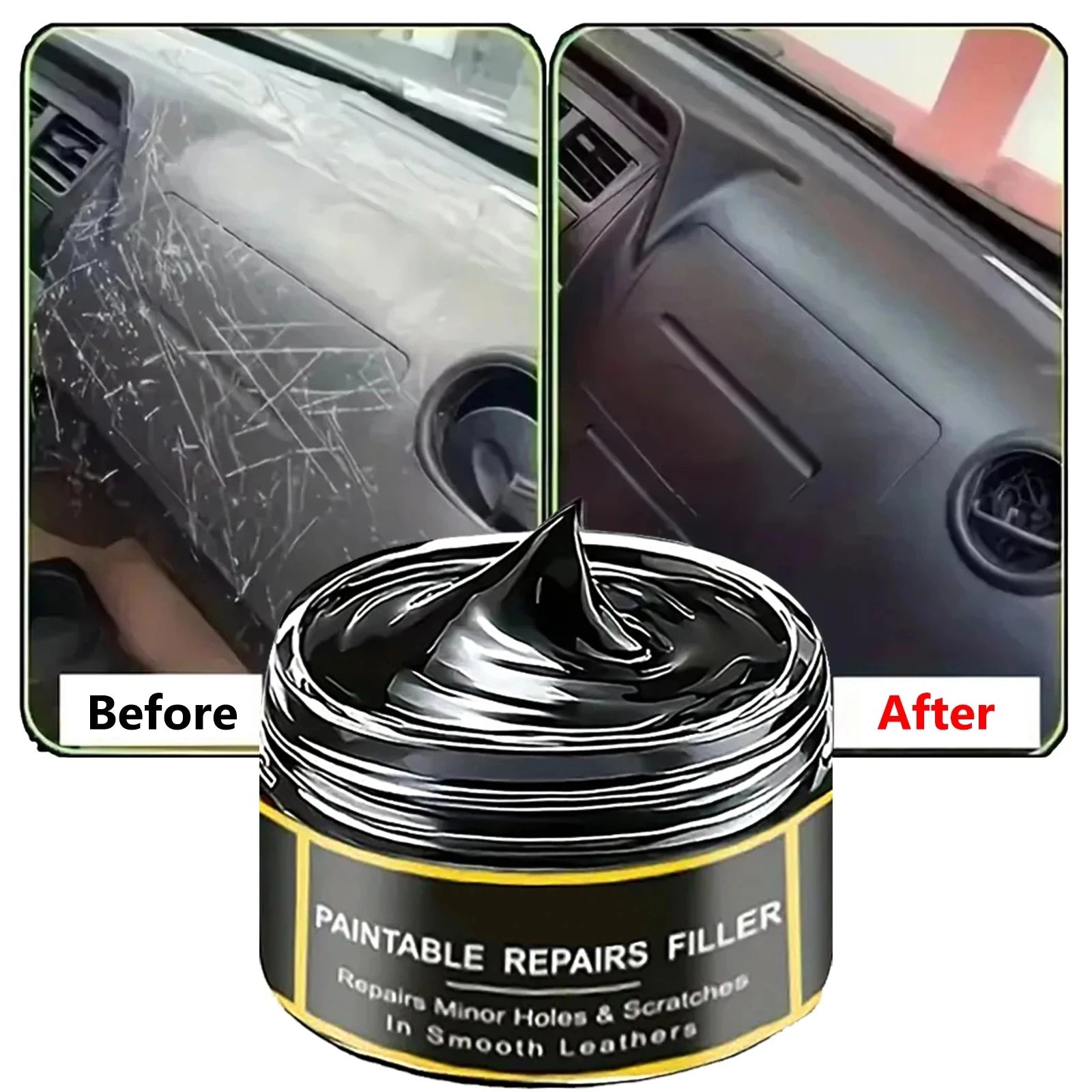 Auto Seat Steering Wheel Repair Cream Leather Plastic Refurbish Wax Car Interior Scratch Restoration Agent G478/*-！~
