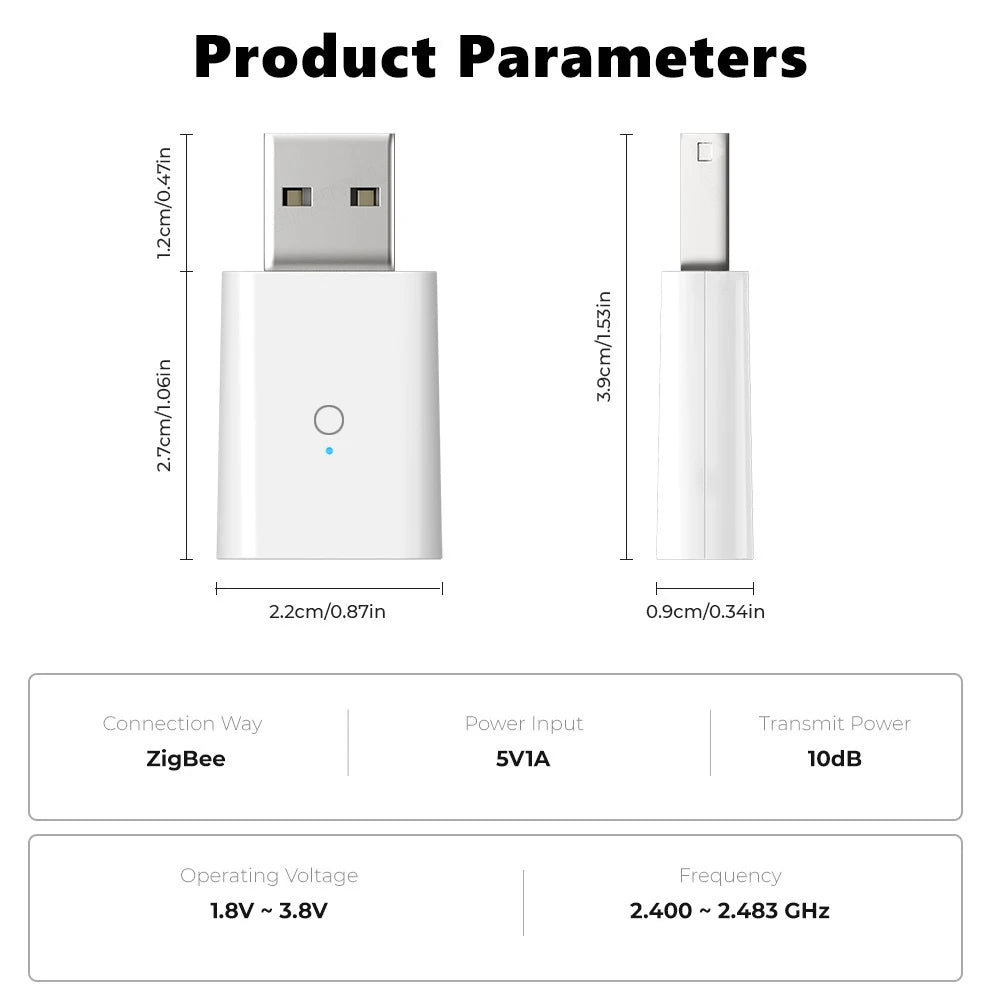 Tuya ZigBee Signal Repeater USB Plug and Play Gateway Hub Signal Amplifier Smart Home Assistant Works with Smartlife APP