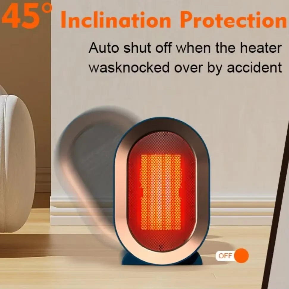 Desktop Electric Heater 600W Fast Heating Constant Temperature Wide-angle Warm Supply Low Noise Mini Home