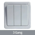 IP66 Rated Outdoor Wall Switch - Weatherproof Push Button, 1/2/3 Gang 16A for Home & Garden