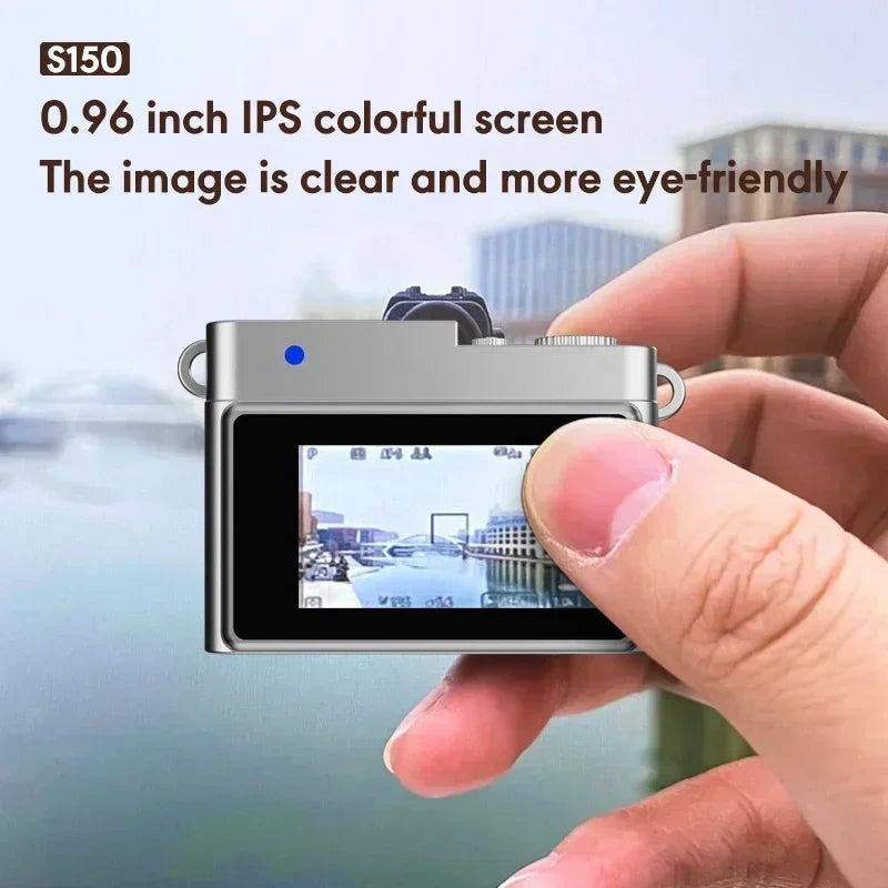 Retro Digital Camera 1080P Video Recorder LED Fill Light 0.96 Inch IPS Screen Portable Mini Digital Camera