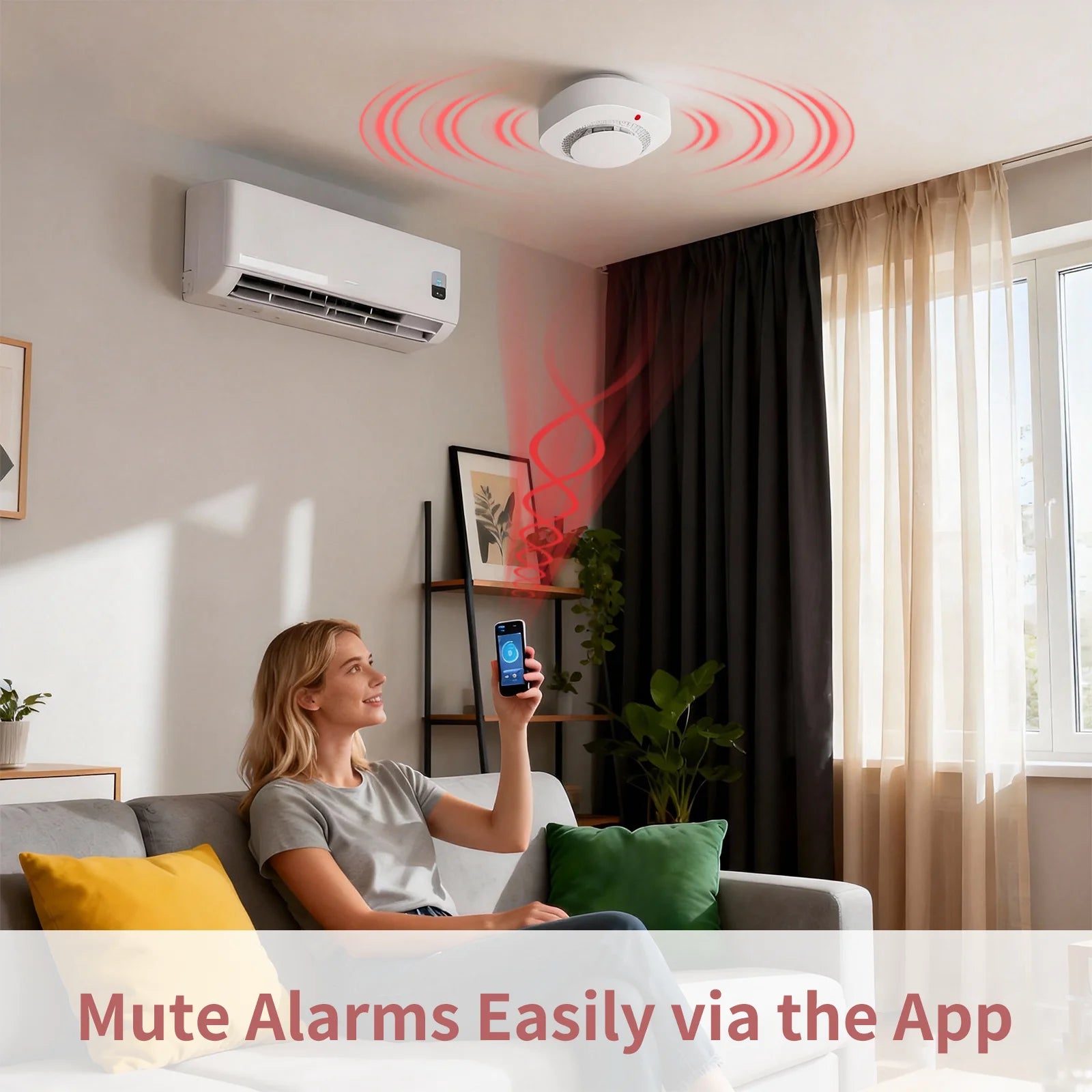 DC 3V Smoke Detector For Hotel Office School Hospital Security Protection Self-check Function Independent Smoke Alarm