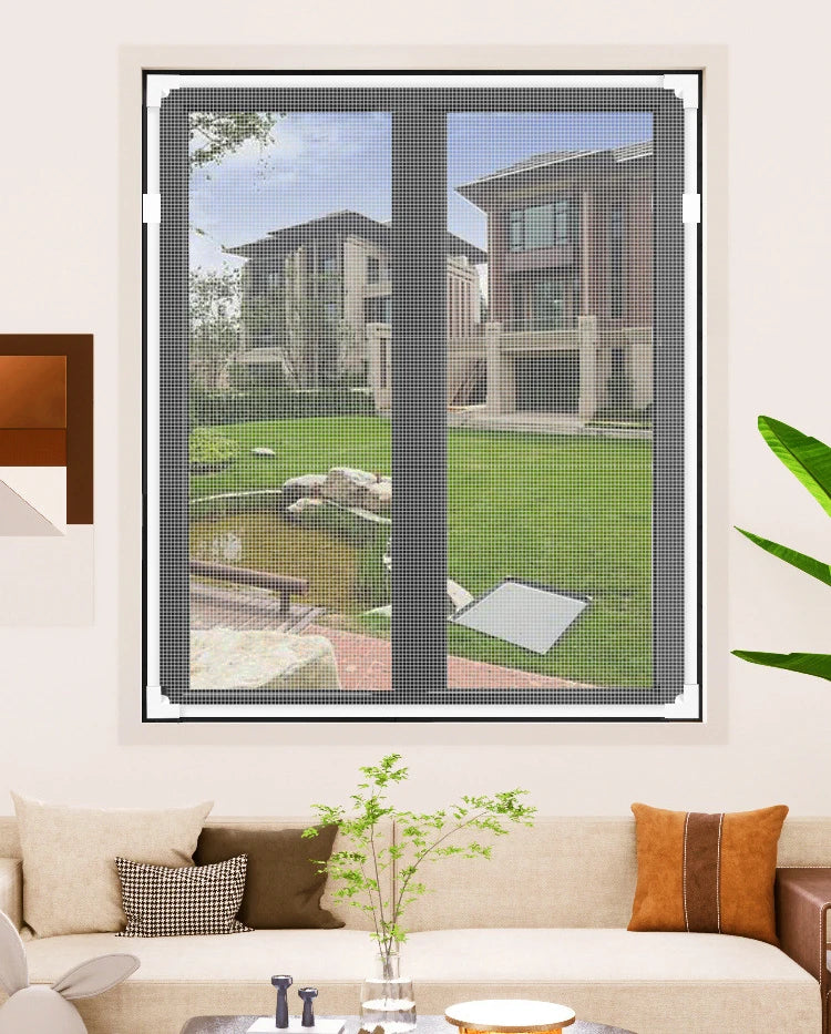 Magnetic mesh mosquiteras para ventana, invisible screen window,  household self-adhesive,simple mosquito net，Automatic shutdown