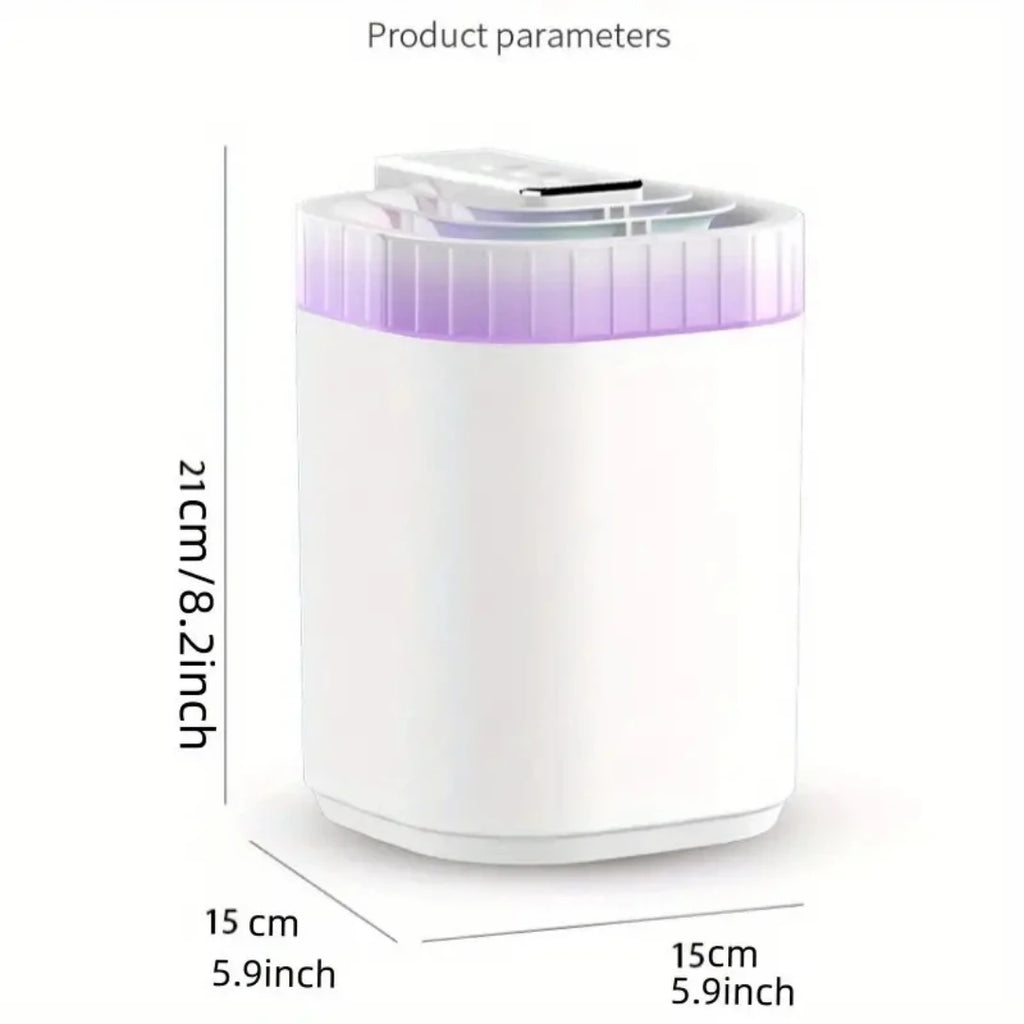 3L Ultrasonic Air Humidifier Cool Mist Humidifier with Night Light and Three Nozzles Quiet USB Aromatic Humidifier for Home