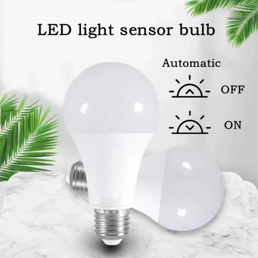 E27 LED Light Control Sensor Light Bulb 15W 12W 9W 7W 5W AC85-265V Day Night Light Auto ON OFF Patio Porch Smart Lamp for Garden