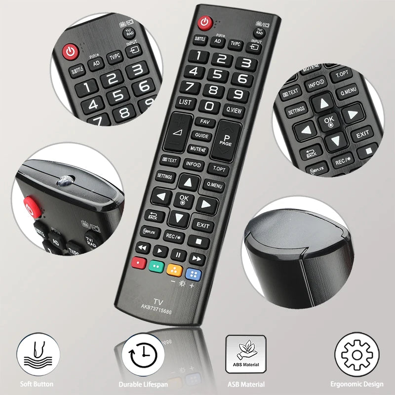 For AKB73715686 LG-TV-Remote-Control-Replacement, For LG TV 22MT44D 22MT45D 22MT47D 23MT55D 23MT75D 24MT45D 24MT46D 24MT47D