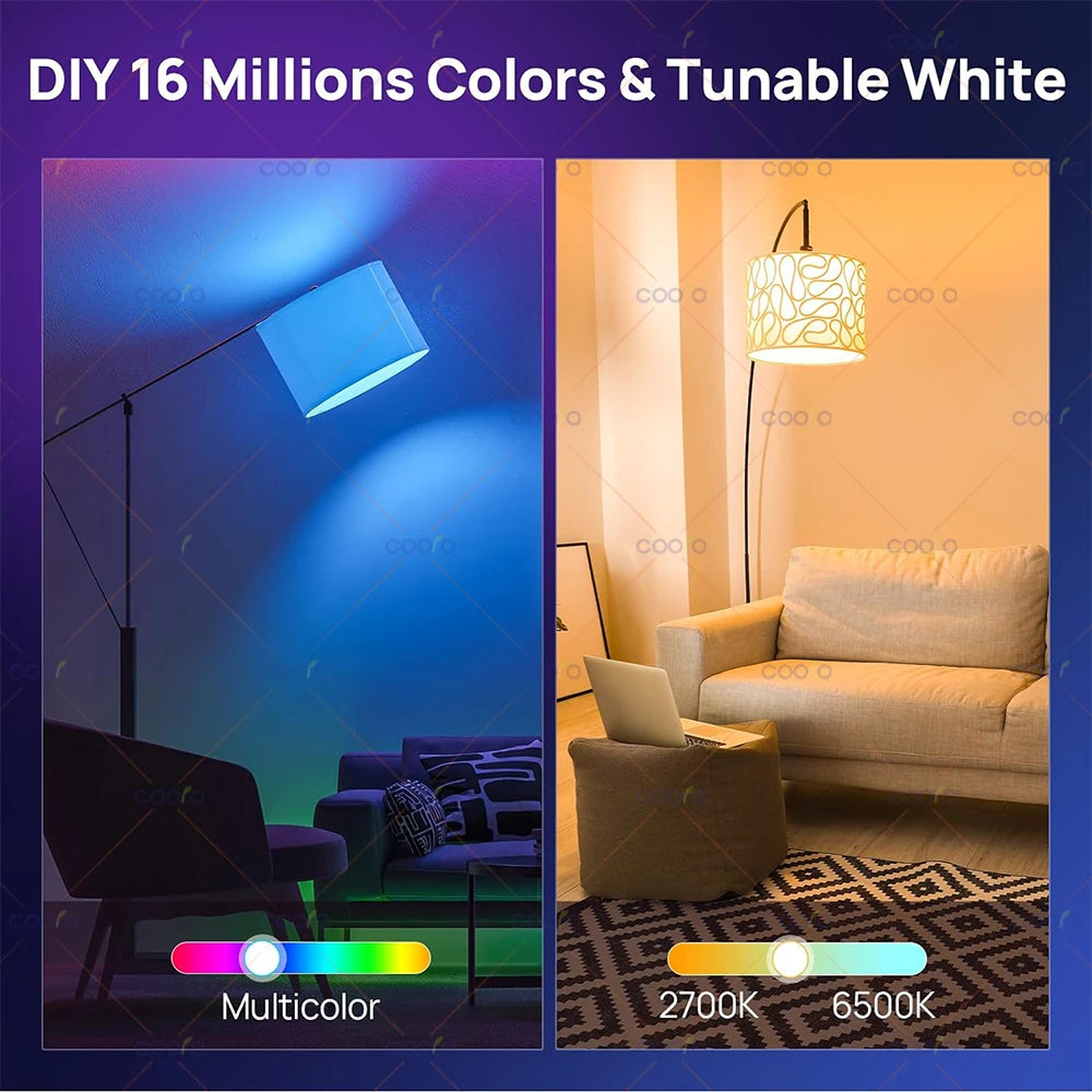 Tuya Wifi/Zigbee/Bluetooth Smart Led Light Bulb Alexa Led Lamp E27 RGB CW WW Smart Lamps For Alexa Google Assistant Smart Life