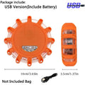 1/2/3/4/6/8/10/12Pcs LED Warning Light Built-in Battery 9Mode Safety Flare Dash Emergency Flashing Lamp Portable Strobe Light