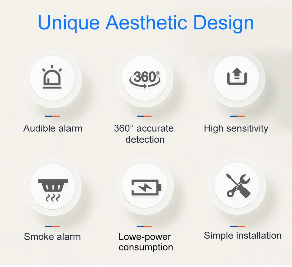 DC 3V Smoke Detector For Hotel Office School Hospital Security Protection Self-check Function Independent Smoke Alarm