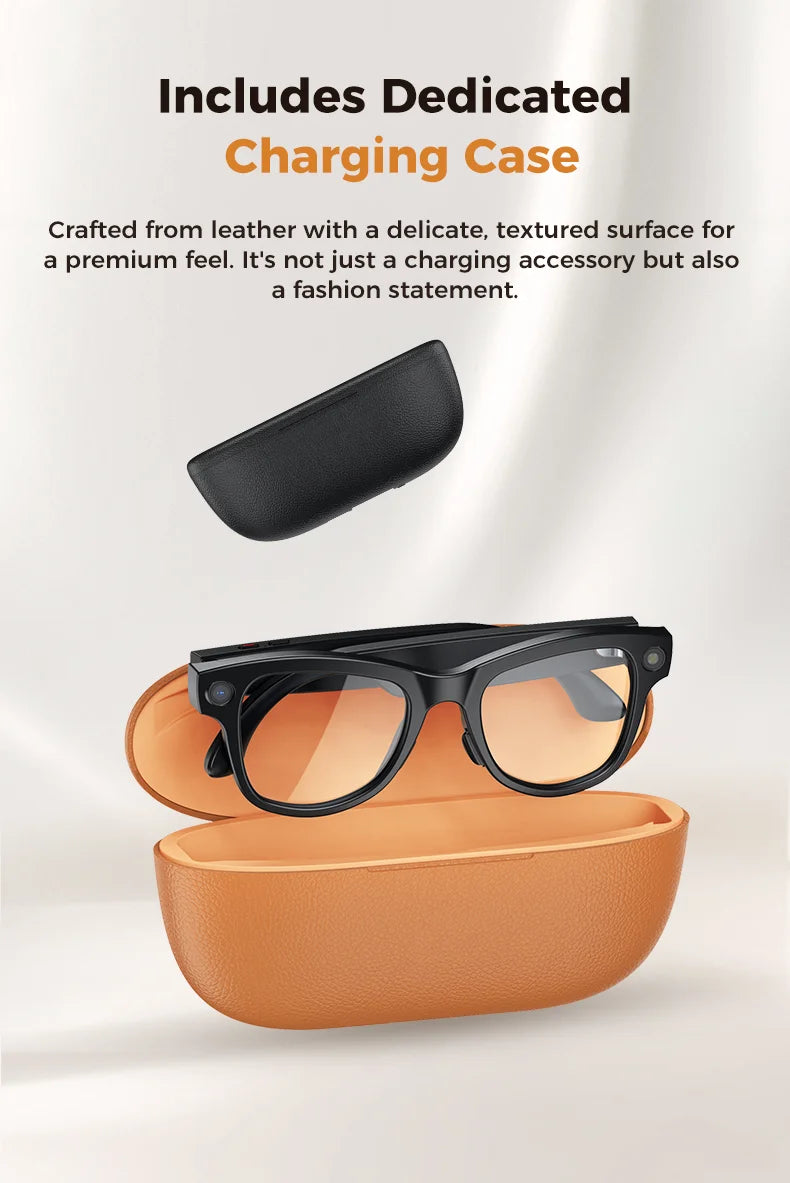 2026 New 32G Memory 800W 4K Camera Smart Glasses Men Photos&Videos 3600mAh Power Bank 120+Languages Translation AI Glasses Women