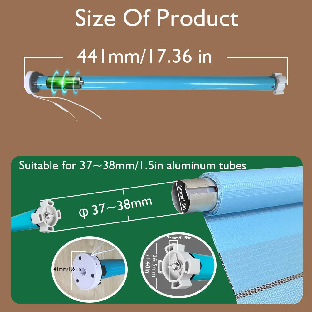 LifeLibero Tuya Zigbee Battery Window Blinds Smart Curtains Motor Roller Blind Automatic Wire Free Tubular Blind For37 38mm Tube