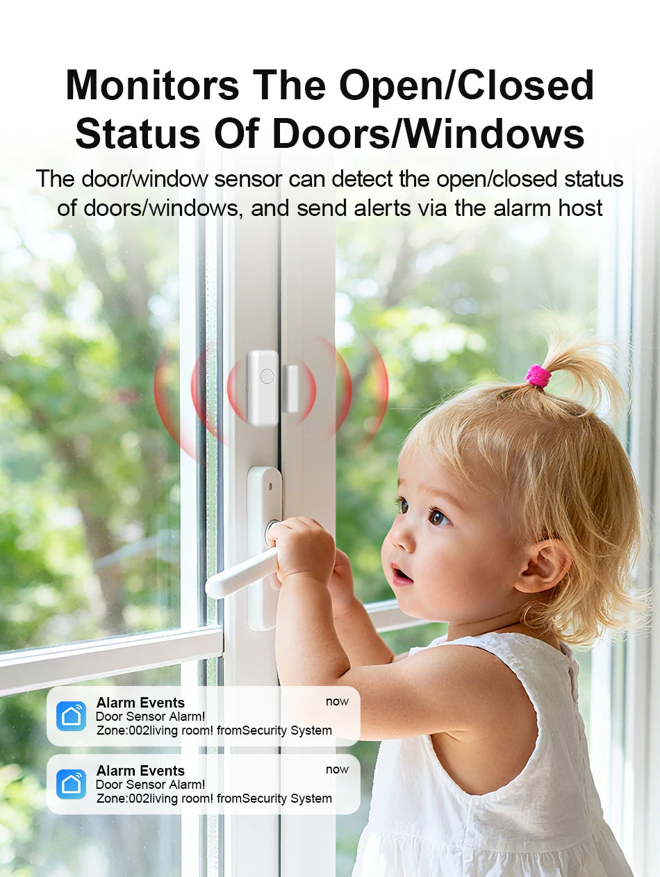 Smart Home WiFi GSM Alarm System for Home with Motion Sensor Wireless Siren Night Vision IP Camera Works with Tuya Support Alexa