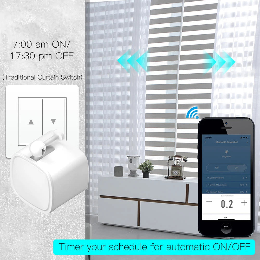 Tuya Bluetooth Finger Robot Switch Button Pusher and Tuya Bluetooth Gateway for Choosing