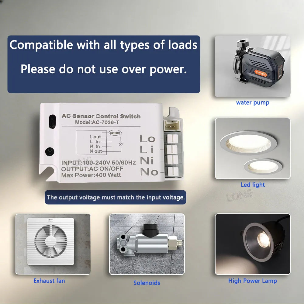 Touch Switch Sensor AC220V LED Cabinet Closet No-Drilling Penetrating Wood Panel Hidden Touch Sensor For Wardrobe Cupboard
