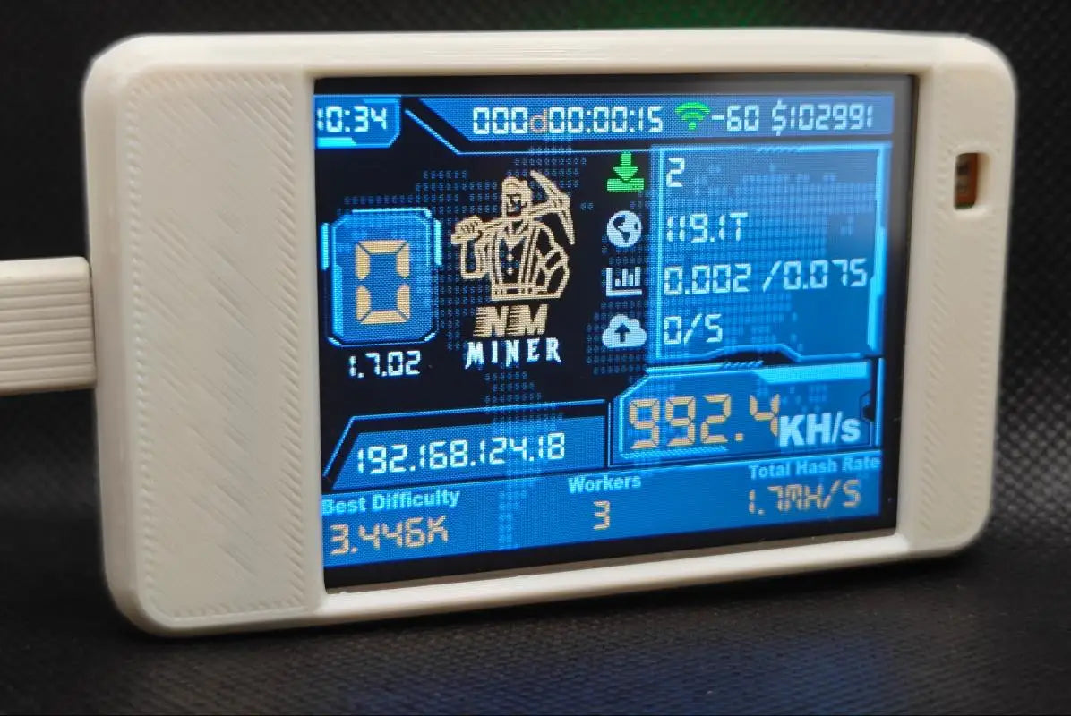 NMMiner NerdMiner V2 Hashrate 980KH/s Lucky Miner ESP32 2.8 inch Smart Display Crypto Solo Lottery Bitcoin ESP32-2432S028R DROOM