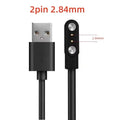 Magnetic Charge Charging Cable For Smart Watch For 2 Pins 2.84/4/7.62mm Distances Black Novel USB Power Charger Cables Universal