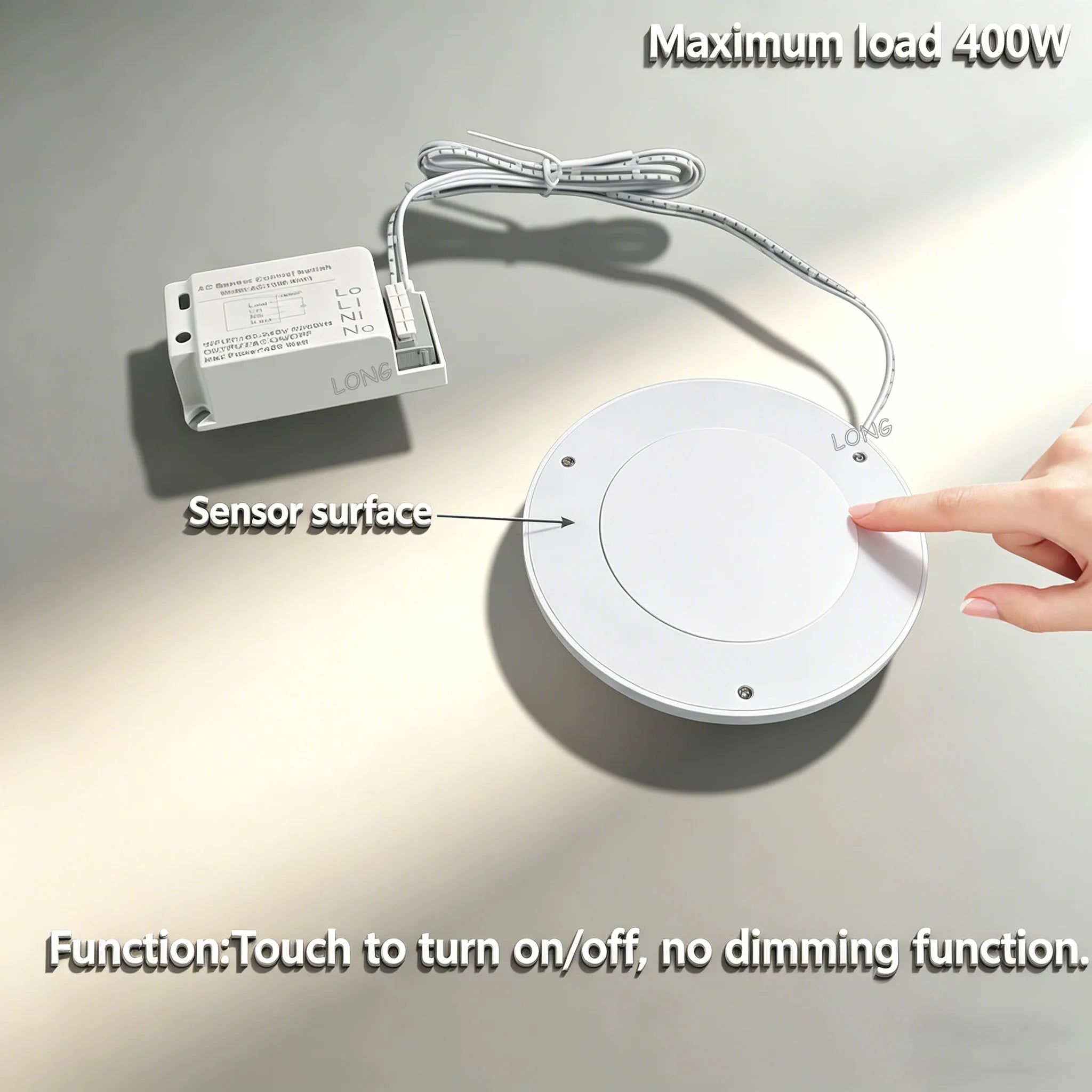 Touch Switch Sensor AC220V LED Cabinet Closet No-Drilling Penetrating Wood Panel Hidden Touch Sensor For Wardrobe Cupboard