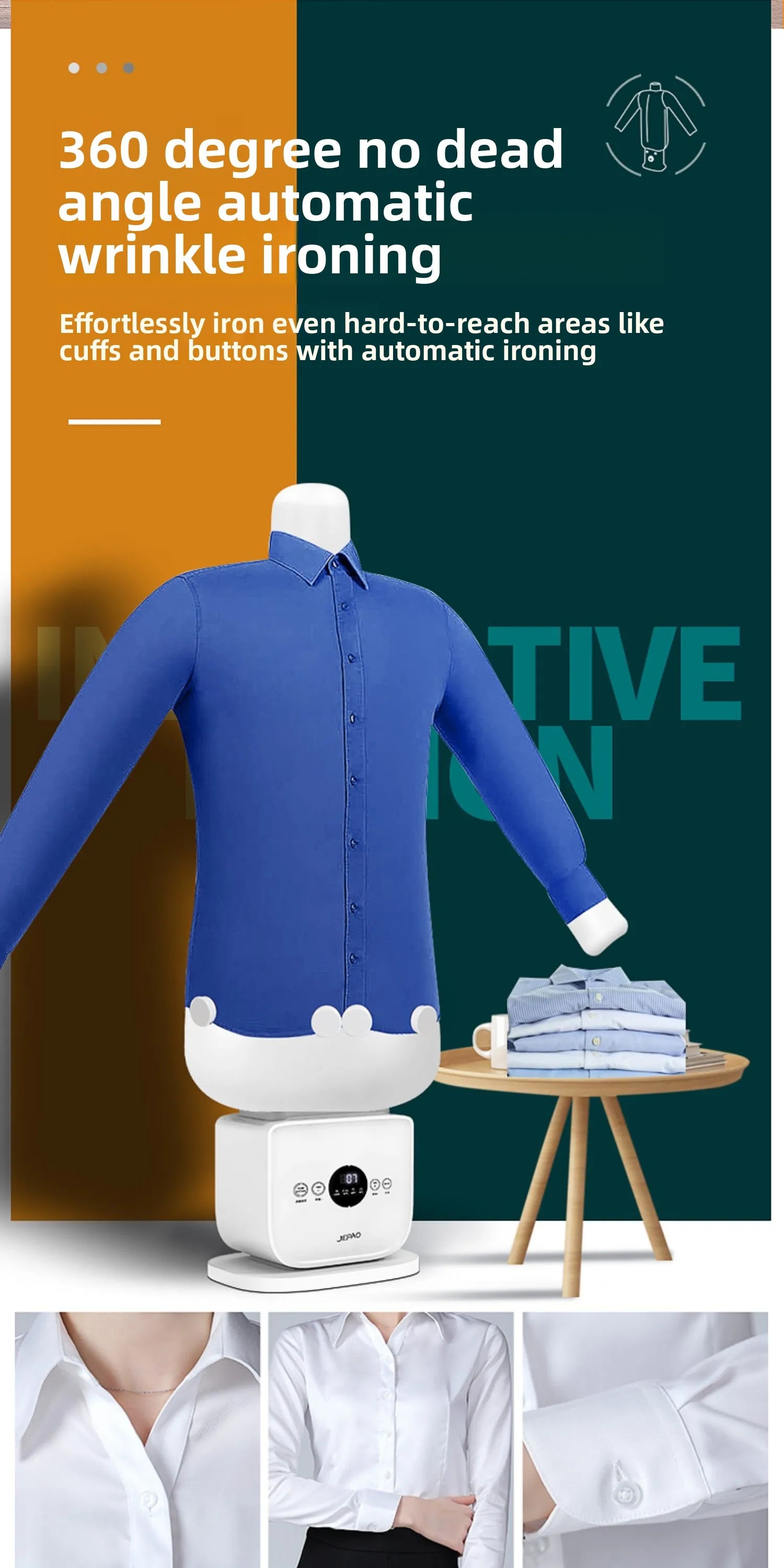 Fully Automatic Human-Shaped Garment Steamer Iron Wrinkle Removal Clothes Care Machine Magic Dryer Shirt Garment Machine
