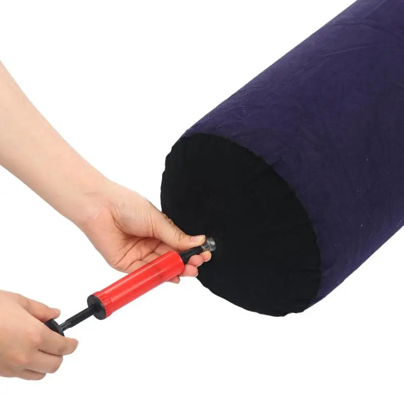 Blue Inflatable Bolster Pillow Longer Size Soft Inflatable Seat Cushion Better Value For Adult Furniture Rest Support