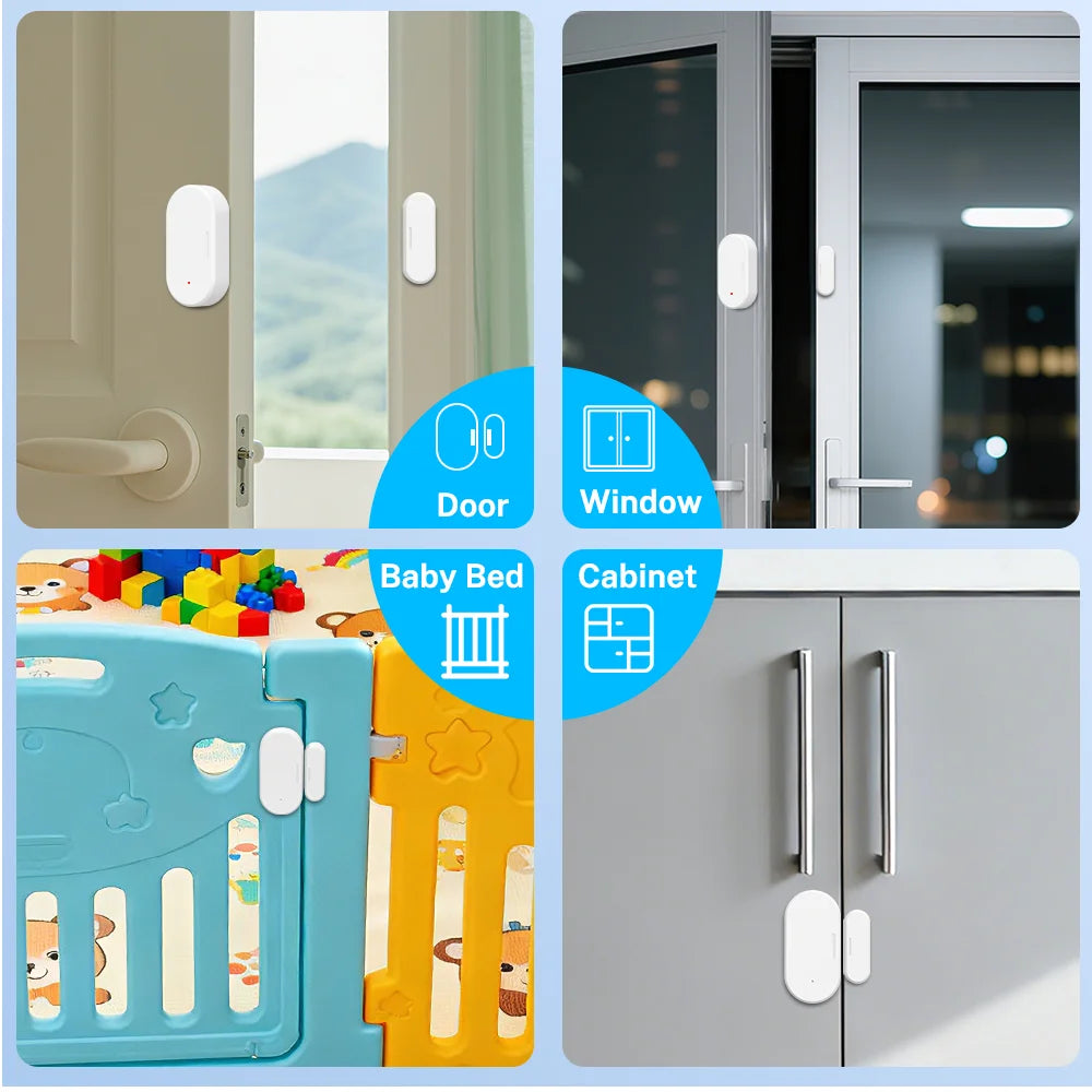 Zigbee Door Window Sensor UZ-5D Compatible with SmartLife Work With Yandex Alexa Zigbee2MQTT ZHA HomeAssistant
