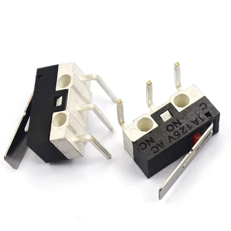 20PCS Mini Micro Limit Switch C NO NC 3 Pins PCB Terminals SPDT 1A 125V Roller Arc lever Snap Action Push Micro Mouse switches
