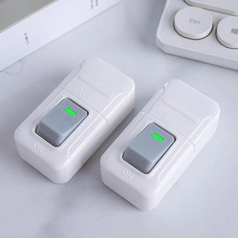 1PCS Boat Shape Switch Small Rocker Button Wiring Switch White Hand Pinch Bedside Small Appliance Push Button White Switch 818