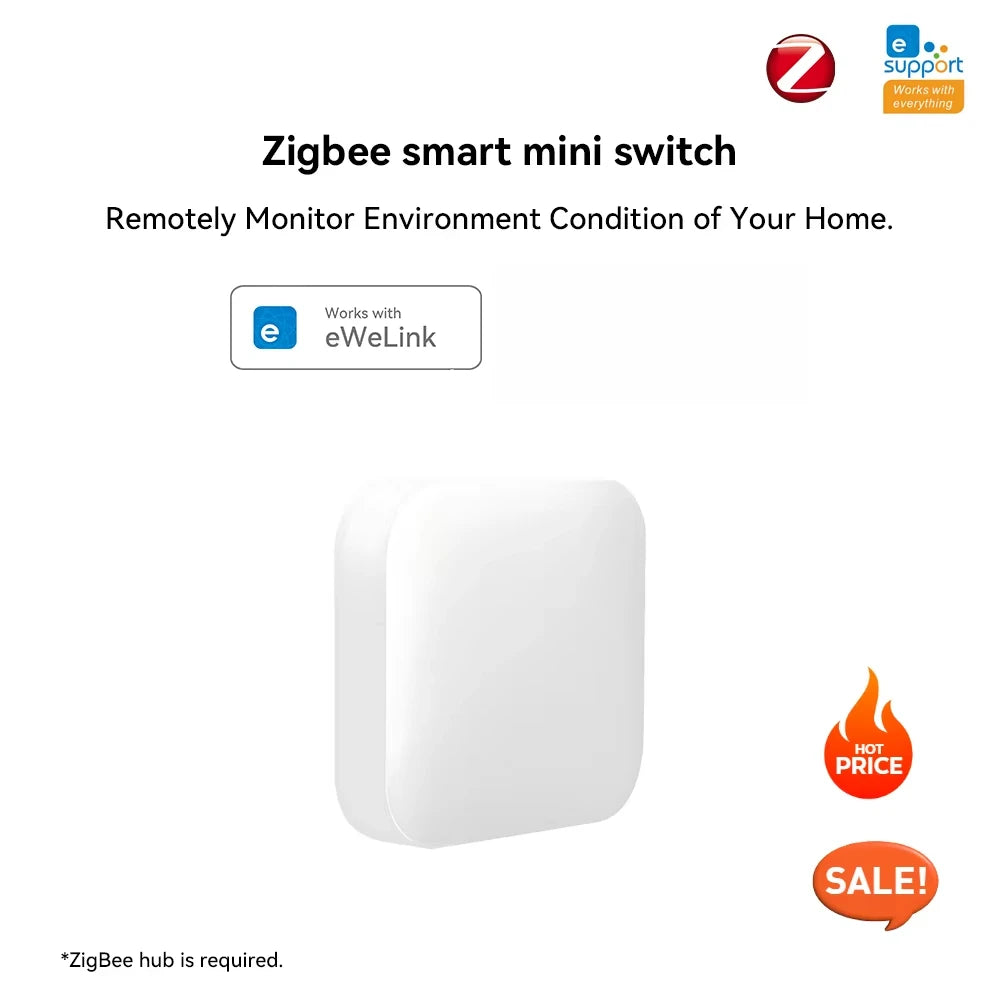Mini Wireless Switch ZigBee eWelink APP Remote Control Emergency Button For Smart Home  Works With Gateway And Alex/Alice/Yandex