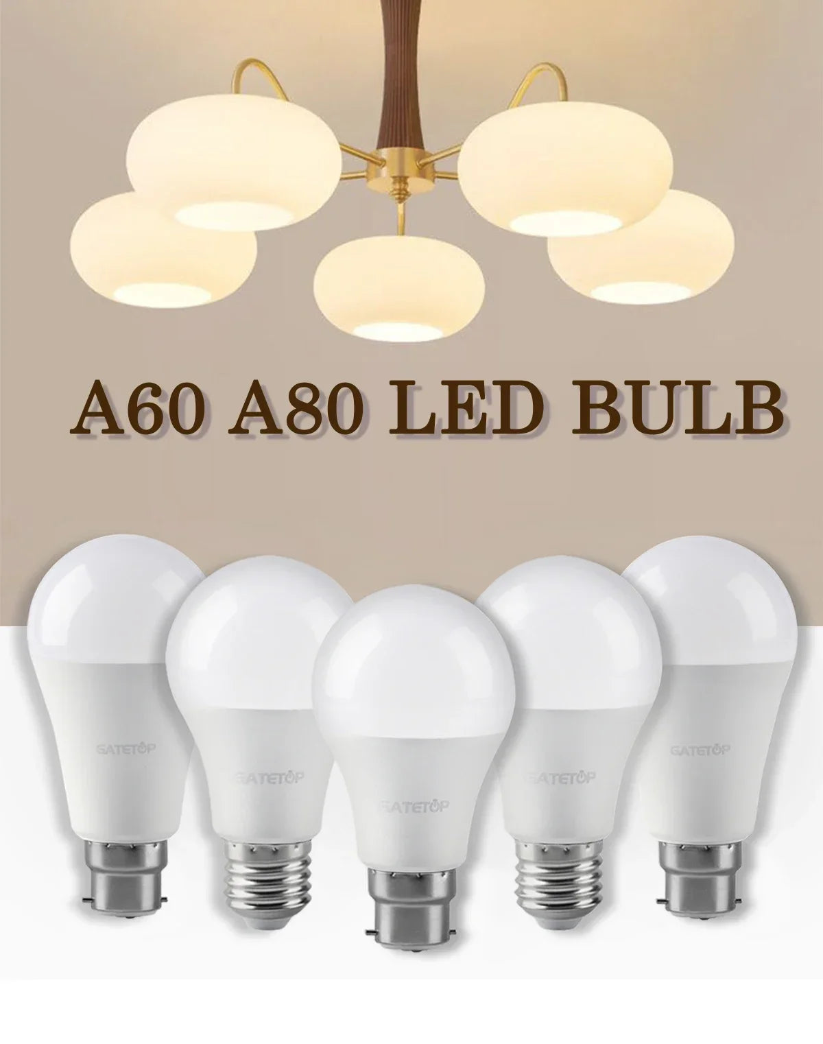 2Pack No Flicker LED Bulb Lamp B22 AC 220V 110V No Flicker 3W 8W 9W 12W 18W 24W Warm Lighting for Home Derection Lamparas Leds