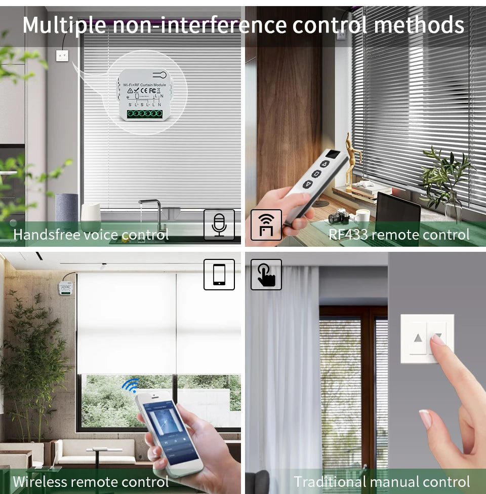 Tuya WiFi Smart Curtain Switch Controller Shutter Shutter Motor Control Smart Life APP Control Alexa Google Home Voice Control
