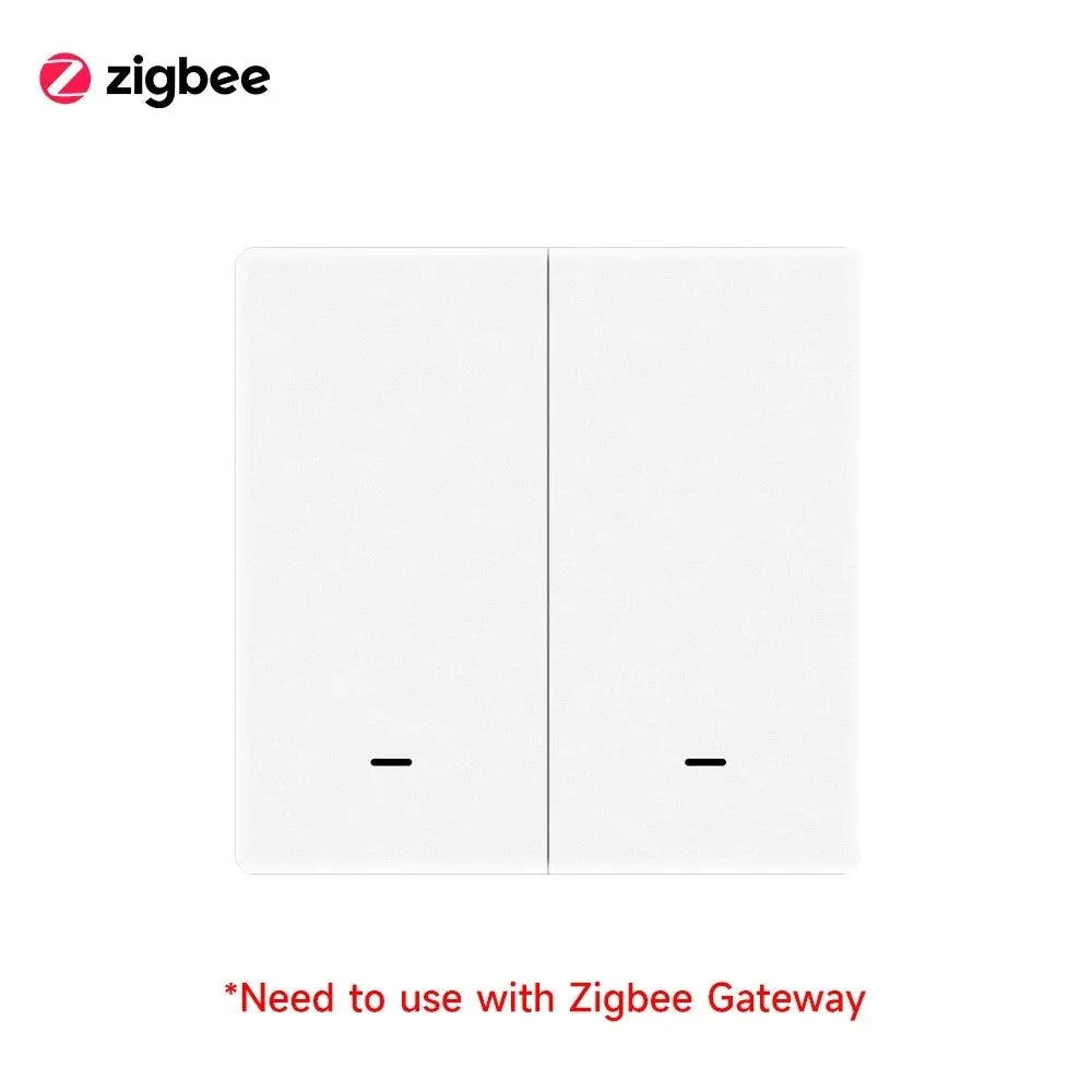 Tuya Zigbee 3.0 Smart Scene Button Switch – 1/2/3/4 Gang Wireless Remote Controller – Works with Smart Life/Tuya App & Home Assi