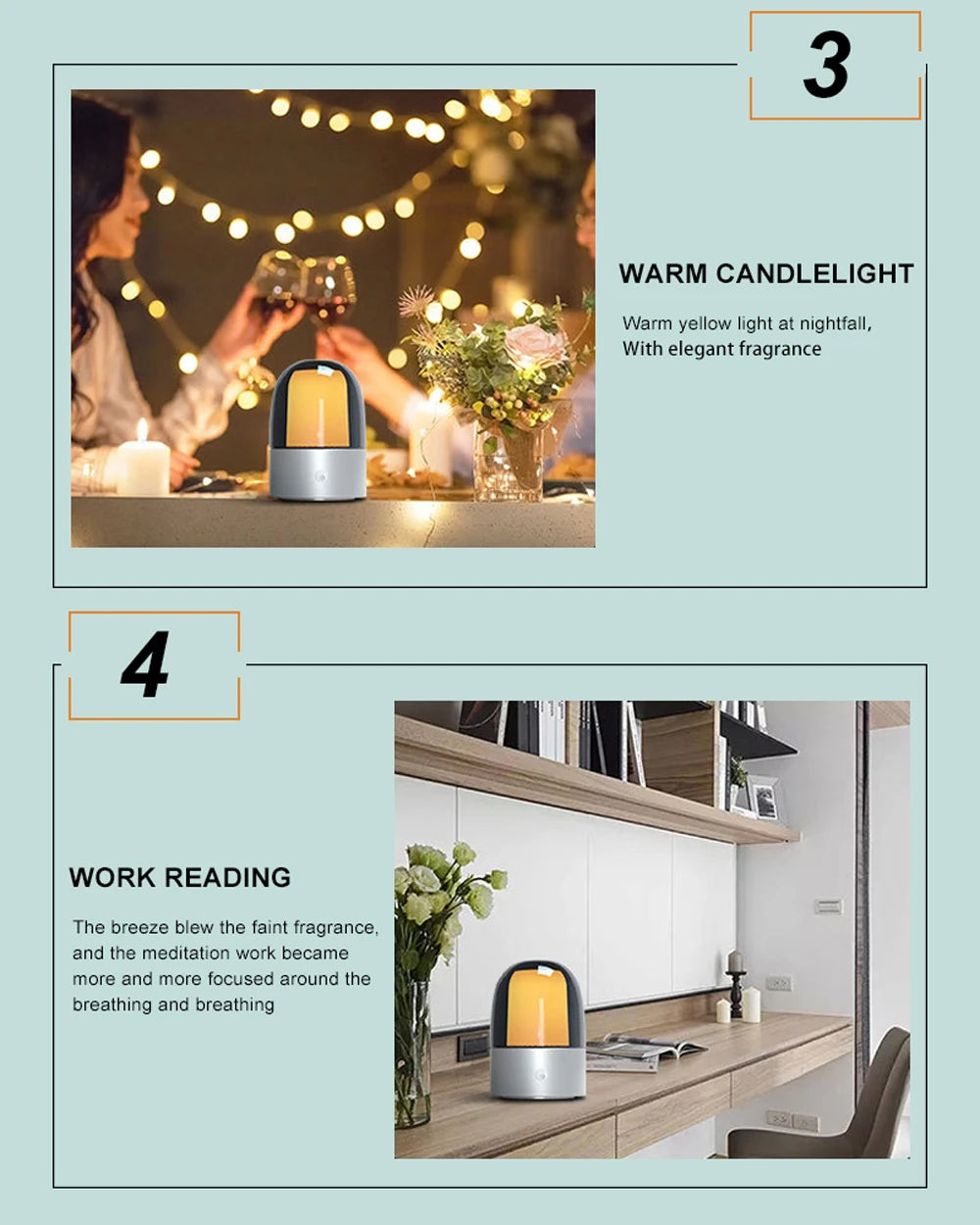 Smart Aromatherapy Humidifier Pure Essential Oil Ambient Light Intelligent Timing App Lication Control Night Light