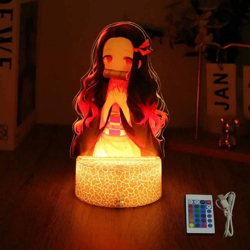 LED Night Light Anime Figure One Piece Luffy Zoro Figures Lamp PVC Action Collection Bedside Table Decoration Kid Christmas Gift