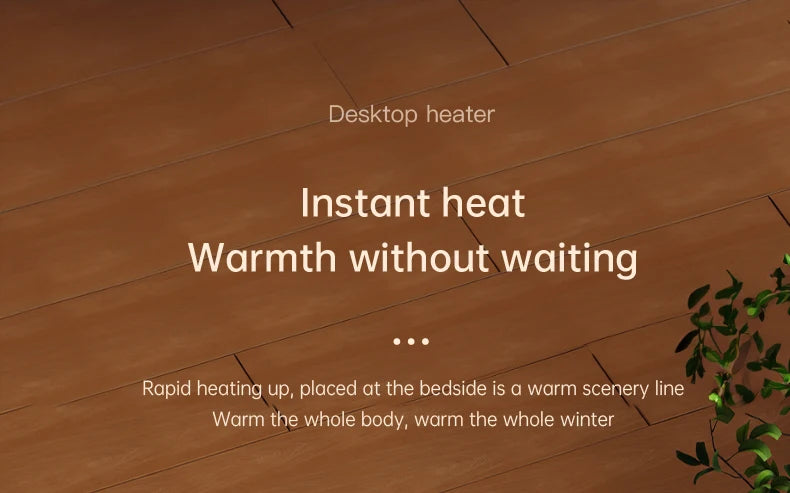 500W Electric Heater Quick Heating Compact 90° Adjustable Angle Portable Desktop Heater Silent Energy Efficient For Home Office