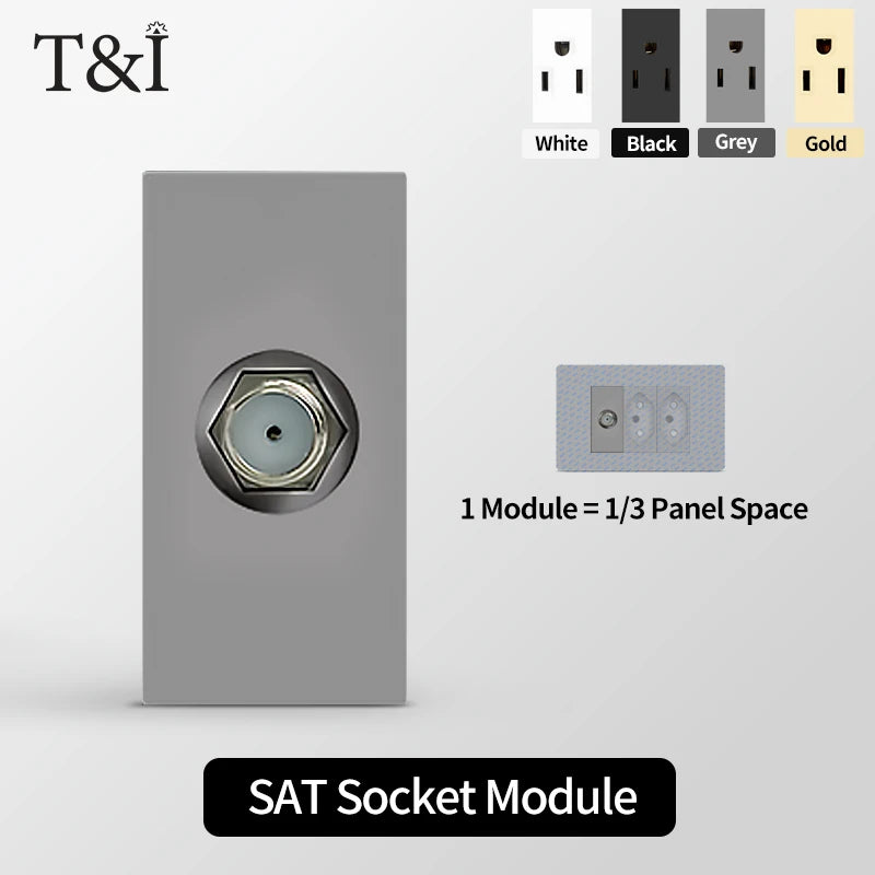 DIY Modular Tempered Glass Wall Plate2x4inch NEMA 5-15R Duplex Outlet US EU Italy Chile Interchangeable Electrical Socket Module