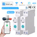 Tuya WiFi Smart Circuit Breaker 1P+N MCB 63A Timer Power Energy kWh Voltage Current Meter Protector Voice Remote Control Switch