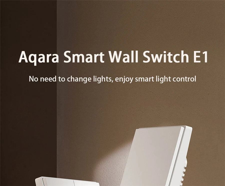 Aqara Smart Wall Switch E1 ZigBee 3.0 Wireless Smart Home Light Button No With Neutral Fire Wire For Xiaomi Mi Home Homekit APP