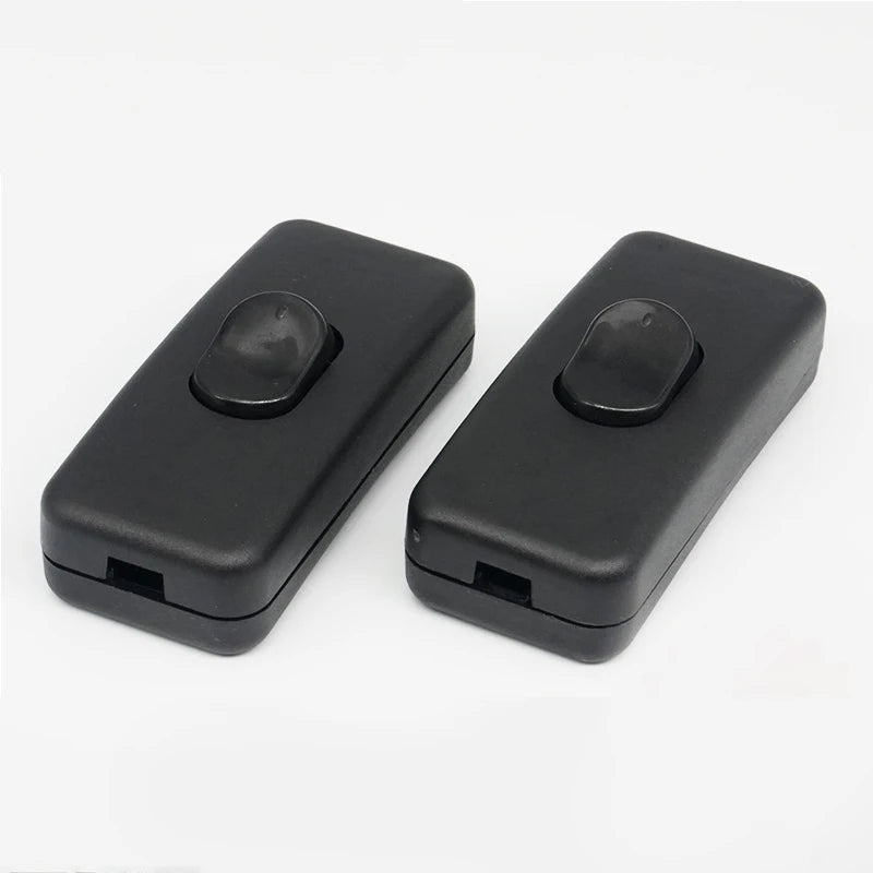 5 Pcs/lot Practical Classic Black Inline ON/OFF Table Lamp Desk Light Cord Cable Switches Electrical Accessories