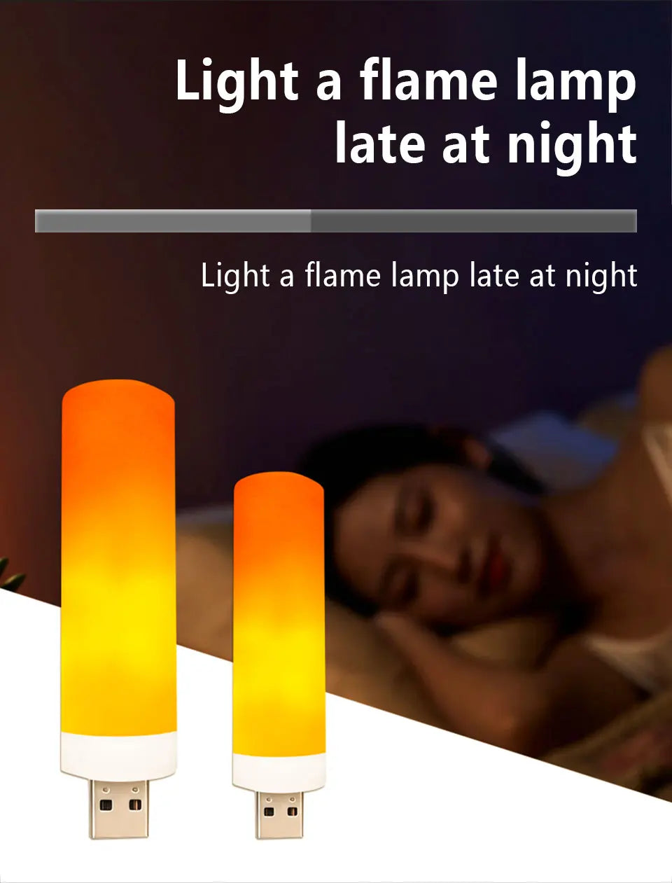 USB LED Simulated Flame Bulbs Night Light USB Lamp Atmosphere Light Candle Lights Night Lamp Camping Flame Light Effect Bulb