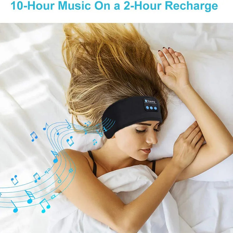 Wireless Bluetooth Music Eye Mask Sports Headband Anti-noise Headphones Talk Running Yoga Music Headwear Wireless Sleep Headphon