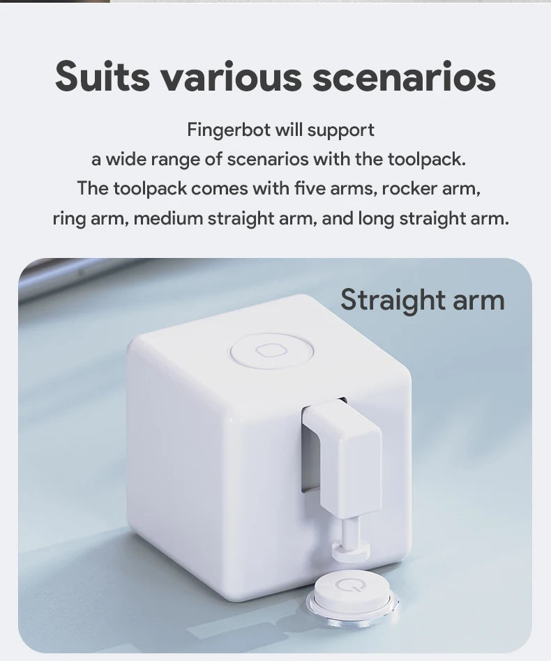 Tuya Zigbee Bluetooth Smart Touch Fingerbot Plus USB Rechargeable Switch Button Pusher Arm Fingerbot Via Alice Alexa Google Home