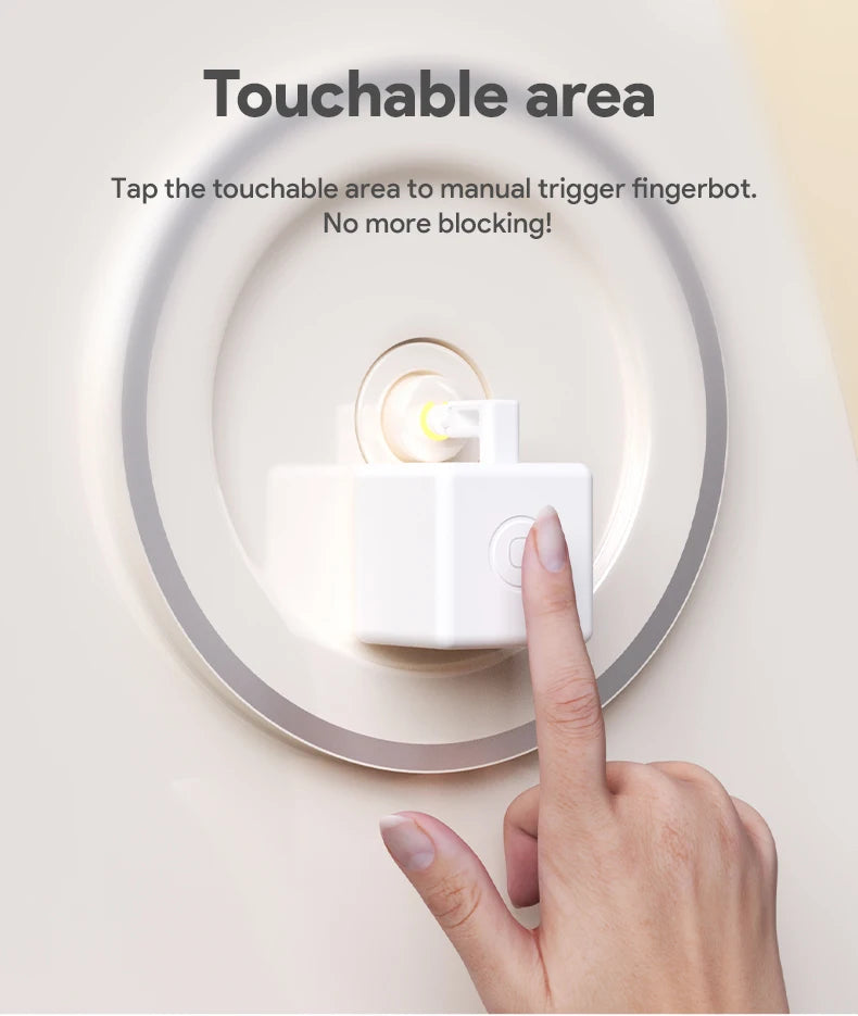 Tuya Zigbee Bluetooth Smart Touch Fingerbot Plus USB Rechargeable Switch Button Pusher Arm Fingerbot Via Alice Alexa Google Home